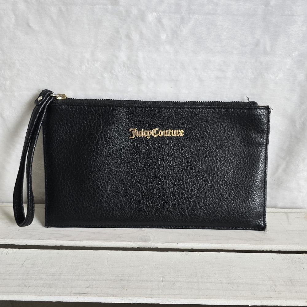 Juicy Couture Black Leather Wristlet